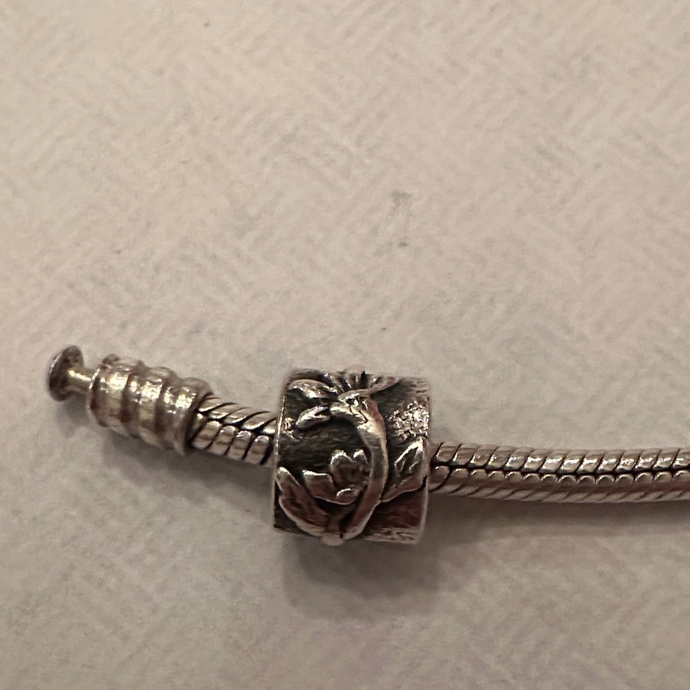 Sterling Silver Floral Charm Bead by Pandora
